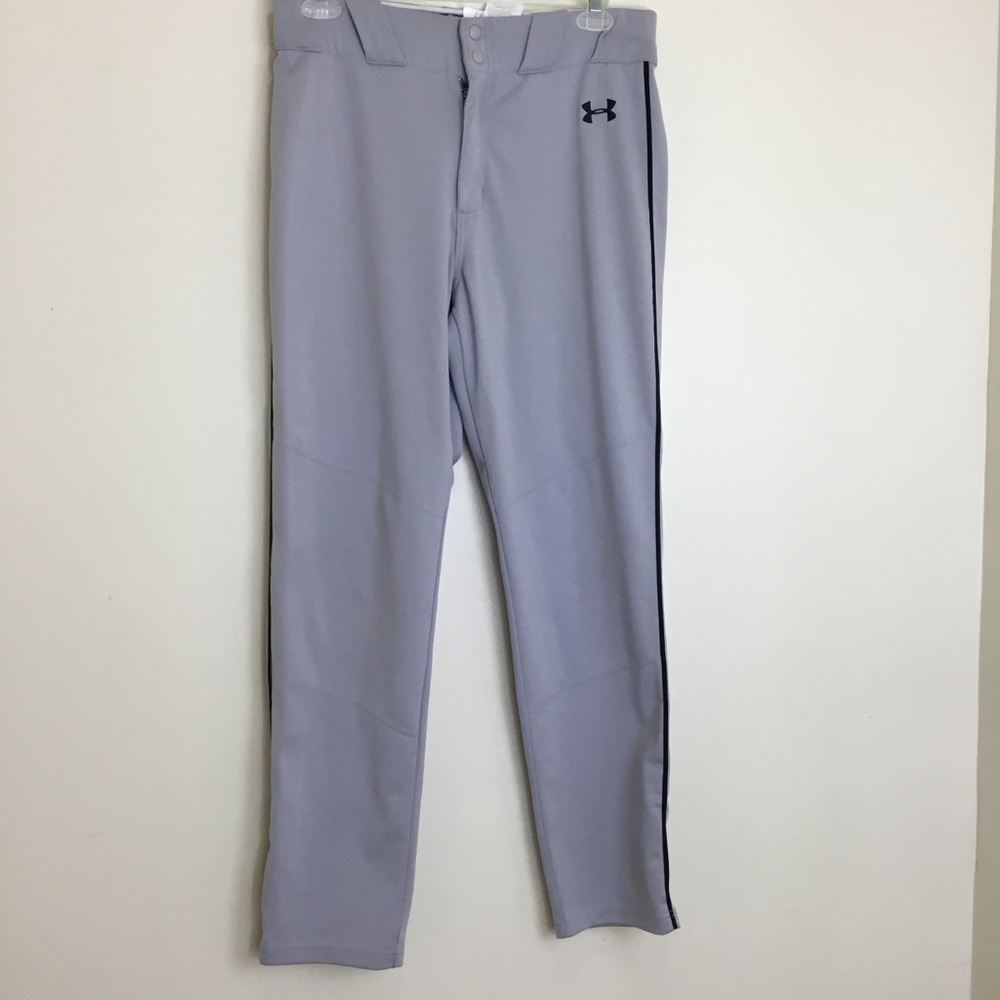 Under Armour Baseball Utility Pants Men’s Large Grey W/Black Lines